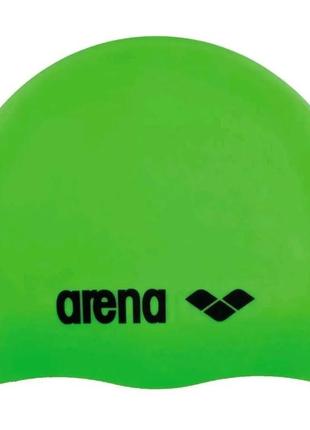 Шапка для плавания arena classic silicone зеленый уни osfm ‎34683345303151 фото