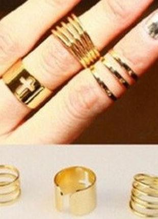Набір із 3 кілець у золоті