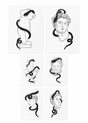 Тимчасові тату renaissance set татуювання ренесанс набір боді наліпки наклейки арт art tattoo