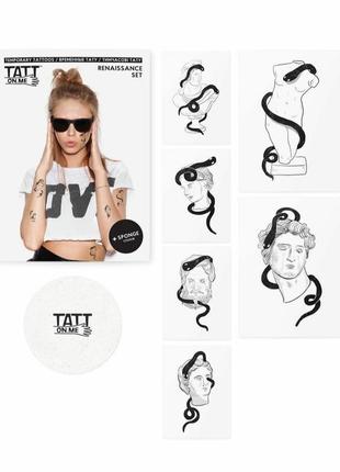 Тимчасові тату renaissance set татуювання ренесанс набір боді наліпки наклейки арт art tattoo