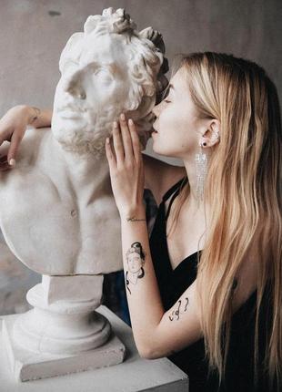 Тимчасові тату renaissance set татуювання ренесанс набір боді наліпки наклейки арт art tattoo