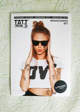 Тимчасові тату renaissance set татуювання ренесанс набір боді наліпки наклейки арт art tattoo