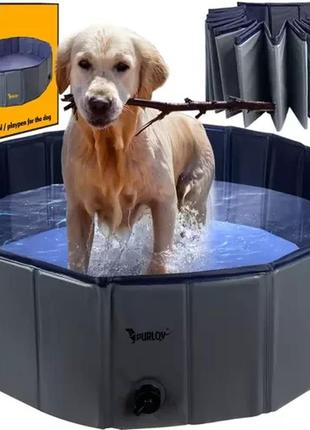 Большой складной бассейн для собак и разных животных 100х30 см польша purlov 20929