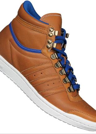 Шкіряні кеді шкіряні чоботи зимові високі кеди осінь-зима adidas top ten hi