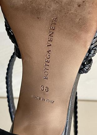 Кожаные плетёные туфли сандали бренд  bottega venetta оригинал8 фото