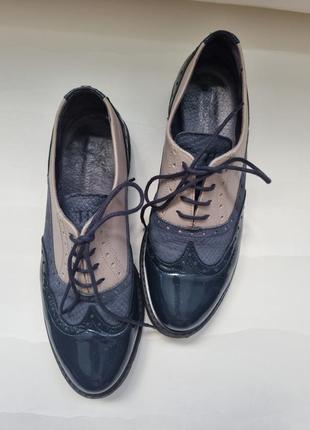 Кожаные лоферы trussardi, кожаные туфли, туфли на низком8 фото