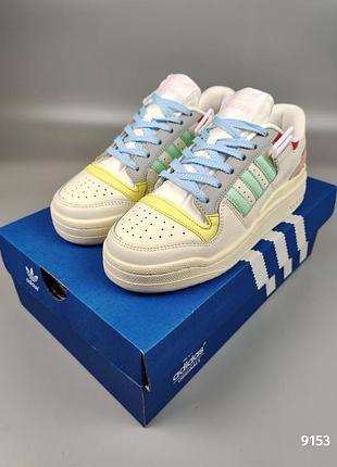 Кроссовки adidas forum low white mint