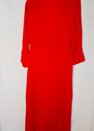 Uterque длинное платье из вискозы с вырезом5 фото