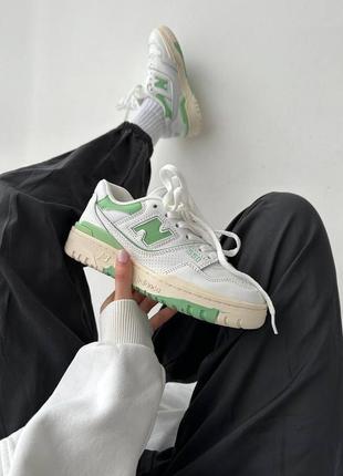 Кожаное бельё кроссовки new balance 550 белые женские кроссовки new balance 550 кожаные кроссовки4 фото