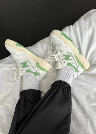 Кожаное бельё кроссовки new balance 550 белые женские кроссовки new balance 550 кожаные кроссовки3 фото