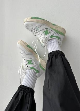 Кожаное бельё кроссовки new balance 550 белые женские кроссовки new balance 550 кожаные кроссовки8 фото