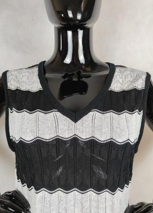 M missoni элегантное платье с черно-белыми волнами5 фото