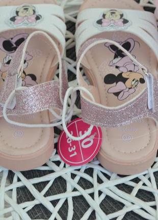 30 р новые фирменные детские блестящие сандалии босоножки девочке minnie mouse lc waikiki вайки8 фото