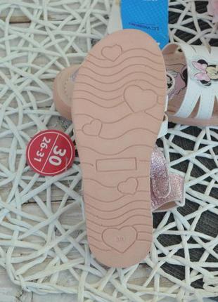 30 р новые фирменные детские блестящие сандалии босоножки девочке minnie mouse lc waikiki вайки10 фото