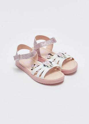 30 р нові фірмові дитячі блискучі сандалі босоніжки дівчинці minnie mouse lc waikiki вайкікі
