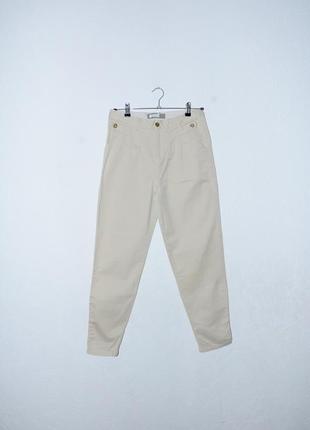 Симпатичные бежевые брюки women's secret с высокой посадкой, размер м/38-404 фото