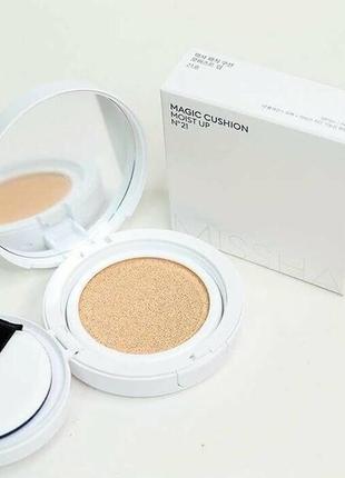 Кушон missha 21 оттенок magic cushion moist up spf50+/pa+++