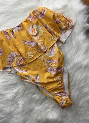 Asos купальник бандо с высокос посадочный xs xxs6 фото