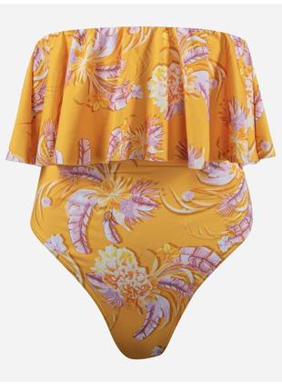 Asos купальник бандо с высокос посадочный xs xxs