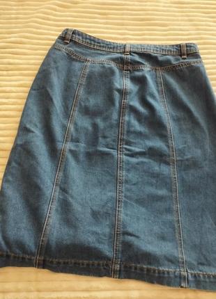Кружевная джинсовая юбка 12 размера.2 фото