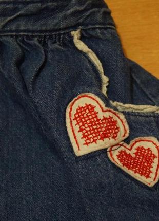 Tu  джинсовая юбка с подтяжками 3-4 года спідниця підтяжками сарафан4 фото
