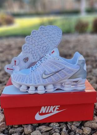 Мужские кроссовки nike shox tl white grey 40-41-43