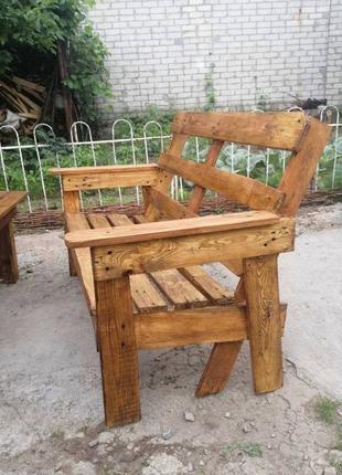 Комплект садовой мебели, стол и две лавочки/кресла3 фото