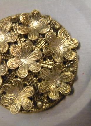 Брошь чешская бижутерия чехословакия яблонекс винтаж №1485