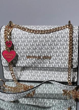 Женская сумка майкл корс белая michael kors mini bag white