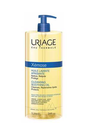 Ур'яж ксемоз очисна заспокійлива олія для душу uriage xemose cleansing soothing oil huile