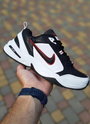 Мужские кожаные черно-белые кроссовки nike air monarch 🆕 найк монарх