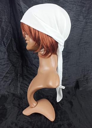 Белый тоненький шифоновый платок на шею на голову новый качественный2 фото