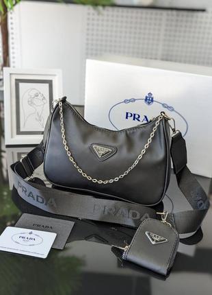 Сумка жіноча prada класична🖤