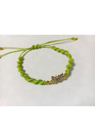 Красивые плетеные браслеты, бабочка3 фото