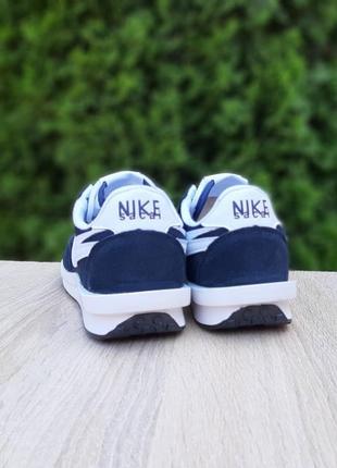 Жіночі темно сині замшеві кросівки nike sacai 🆕 найк9 фото
