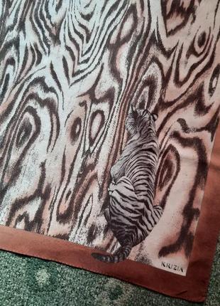 Интересный шелковый платок с тиграми3 фото