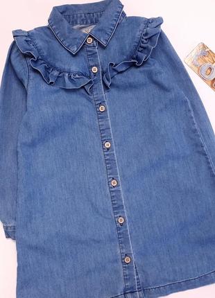 Стильное джинсовое платье-рубашка некст р.1101 фото