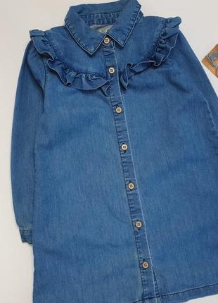 Стильное джинсовое платье-рубашка некст р.1104 фото