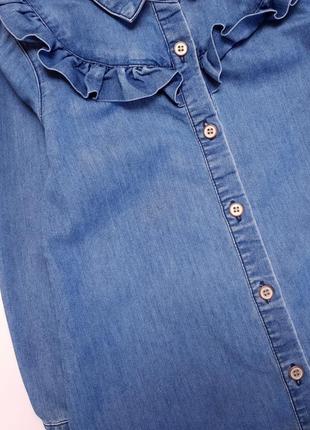 Стильное джинсовое платье-рубашка некст р.1105 фото