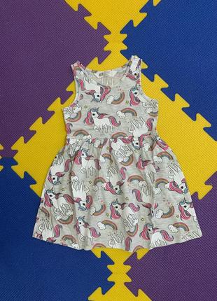 Платье сарафан летний h&m на девочку 2-4 года 98/104 см hm2 фото