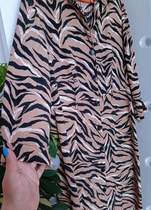 Стильное платье в принт зебра,симпатичное платье зебра 🤎🖤2 фото