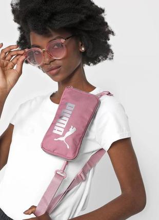 Сумка puma wmn core up sling bag жіноча рожева месенджер бананка для телефона