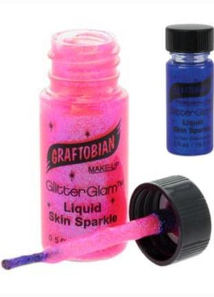 Жидкие блестки для лица и тела graftobian glitterglam liquid skin sparkle