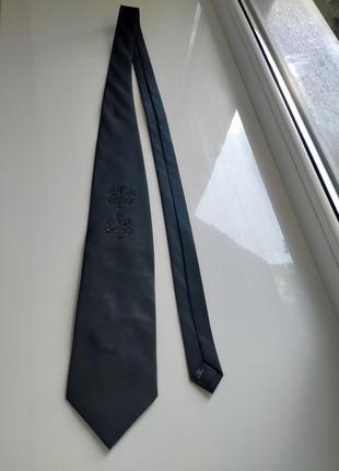 Краватка чорна з сніжинками бісер галстук george