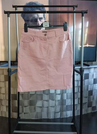 Женская стрейчевая джинсовая весенне-летняя юбка размер 46-482 фото
