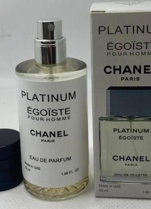 Мужские мини парфюмы с феромонами chanel egoiste platinum (шанель кормляй платинум) 55ml1 фото