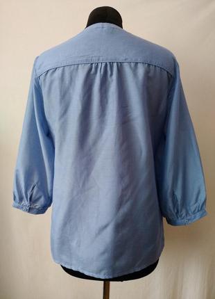 Натуральний шовк, котон блуза-сорочка6 фото