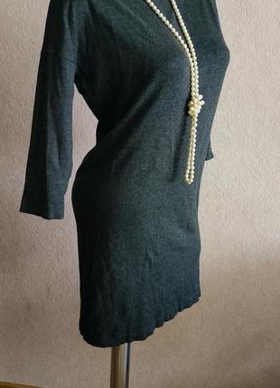 Платье теплое вязаный трикотаж серое vero moda размер 44-46