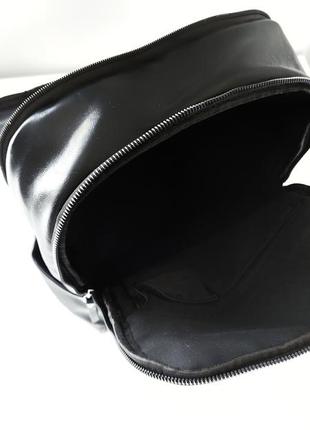 Городской рюкзак черный на два отделения унисекс dovili milano w-021155 фото