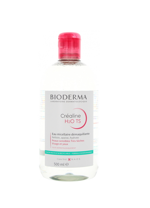 Мицеллярная очищающая вода для лица биодерма bioderma créaline h2o ts micellar cleansing water 500 м